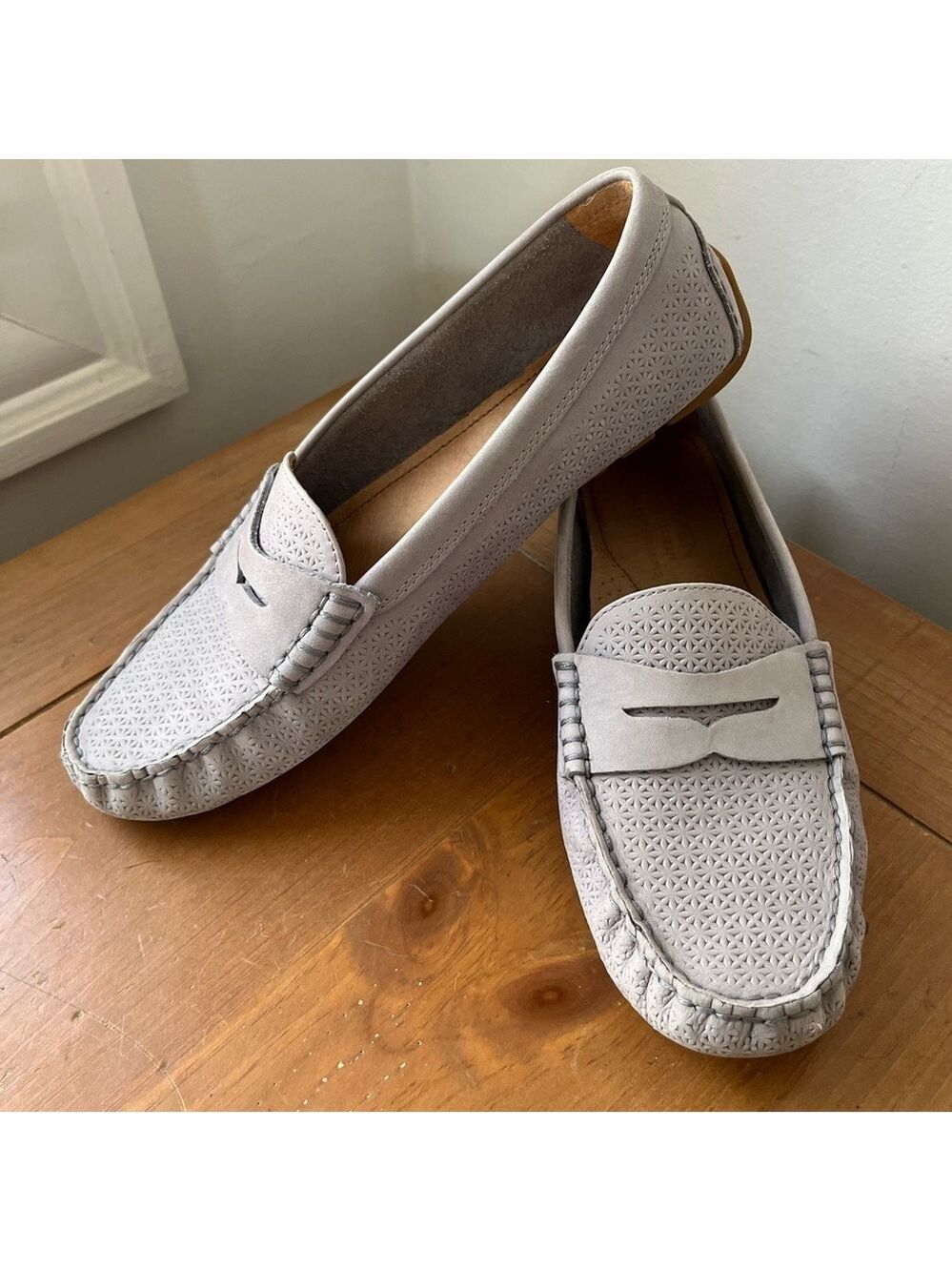Lauren Ralph Lauren Women’s Camila Moccasins Chambray Gray Driving Loafer 9.5 - Picture 6 of 13